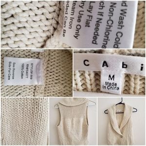 Sleeveless shawl collar sweater